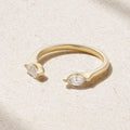 Marquise Clear Cubic Zirconia 925 Sterling Silver Open Adjustable Ring