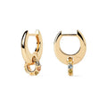 Cubic Zirconia 925 Sterling Silver Colorful Dopamine Style Geometric Double Hoop Huggie Earrings