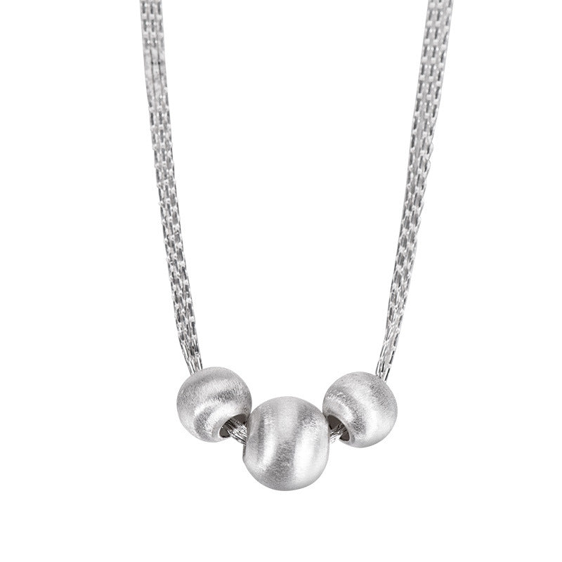 Elegant Sterling Silver Multi-Layer Cat Eye DesignBamboo Chain Choker Round Snake Chain Necklace