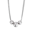 Elegant Sterling Silver Multi-Layer Cat Eye DesignBamboo Chain Choker Round Snake Chain Necklace