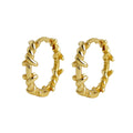 Geometric Twisted Wrap Around 925 Sterling Silver Earrings