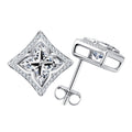 Mossanite S925 Sterling Silver Micro-Set Four-Leaf Clover Stud Earrings
