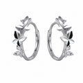Butterfly Vine 925 Sterling Silver Women's Close to the Ear Simple and Stylish Earrings