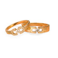 Chic Light Luxury Rose Gold 925 Sterling Silver 30ct Moissanite Couple Engagement Rings
