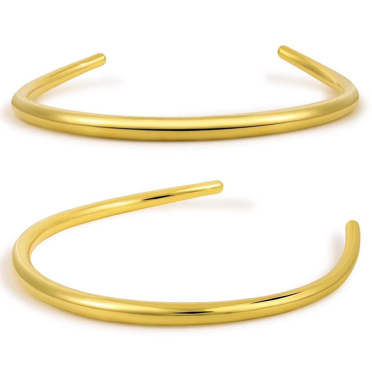 Women Extremely Fine 999 Sterling Silver Golden Torque Choker Electroforming