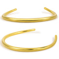 Women Extremely Fine 999 Sterling Silver Golden Torque Choker Electroforming