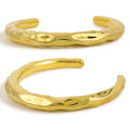 Holiday Irregular 999 Sterling Silver Golden Torque Choker Electroforming
