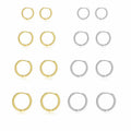 Simple Minimalism Twisted Circle 925 Sterling Silver Hoop Earrings