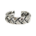 Vintage Twist Fashion 925 Sterling Silver Adjustable Braid Ring