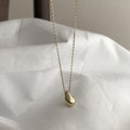 Simple Irregular Waterdrop Shape 925 Sterling Silver Necklace