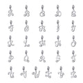 Alphabet Initial Letter Pendant Charm with Cubic Zirconia 925 Sterling Silver DIY Accessory for Bracelets or Necklaces Fashionable Elegant Jewelry