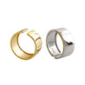 Minimalist Wide Smooth 925 Sterling Silver Adjustable Ring