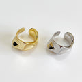 Modern Abstract Design Ear Cuff Earrings 925 Sterling Silver 18K Gold Plated Fashion for Women Party Office Casual Wear 12mm x 15mm