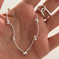 Office Irregular Beads 925 Sterling Silver Bracelet