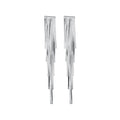 Geometric Line Drop Design S925 Silver Long Snake Chain Tassel Stud Earrings