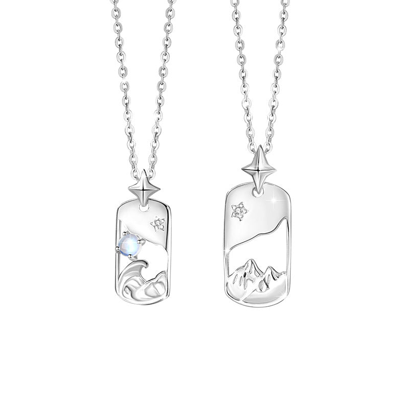 Trendy Ins Star Pendant Clavicle Chains for Couples Chic Timeless Silver 925 Pure Silver Lovers Necklaces