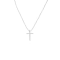 Minimalist Cross Pendant Necklace  925 Sterling Silver Geometric Chain Necklace