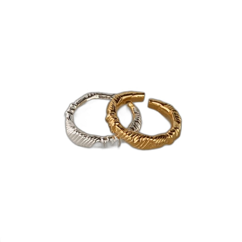 Elegant Twisted Rope Design 925 Sterling Silver Adjustable Knot Ring