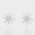 Holiday Irregular Fireworks 925 Sterling Silver Stud Earrings