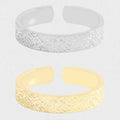 Minimalism Irregular Ice Pattern 925 Sterling Silver Adjustable Ring