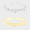 Casual Irregular Shining Star Bubbles 925 Sterling Silver Adjustable Ring
