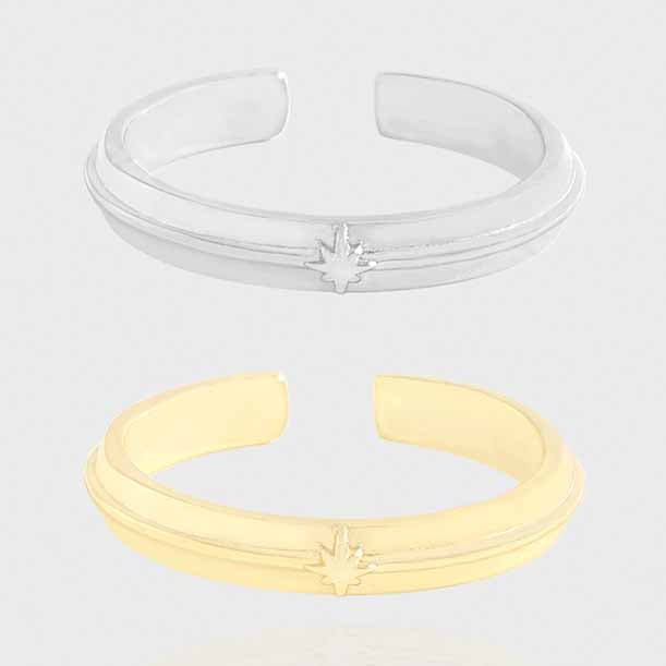 Minimalism Mini Shining Star 925 Sterling Silver Adjustable Ring