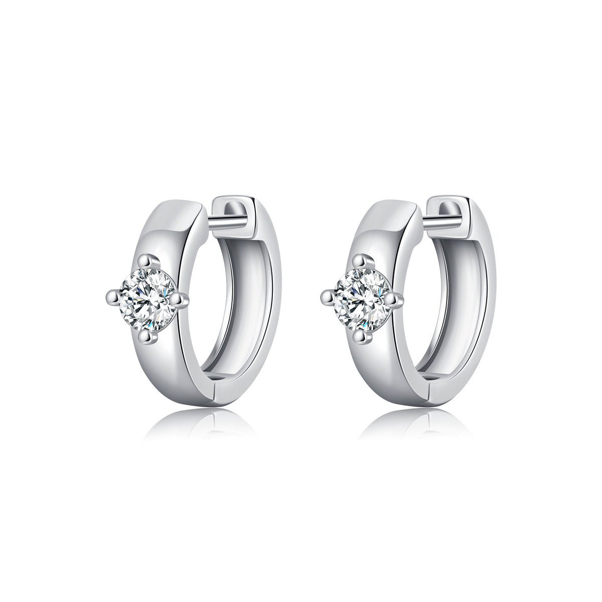 Elegant U-Shaped Moissanite Hoop Earrings S925 Silver Vintage Design for Women, 2025 Hot Sale Jewelry Gift for Party, Wedding, Casual Elegant Style 0.20ct Brilliant Cut