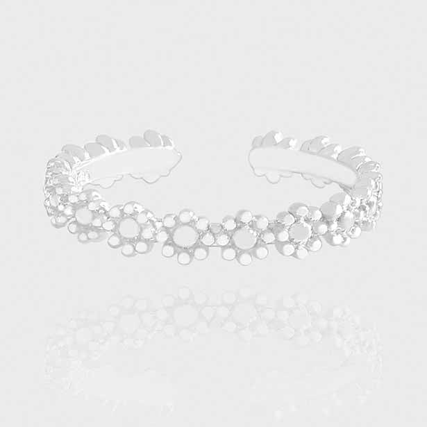 Girl Beautiful Flowers 925 Sterling Silver Adjustable Ring