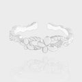 Beautiful Irregular Double Butterflies 925 Sterling Silver Adjustable Ring