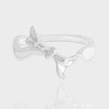Masculine Irregular Bow-knot 925 Sterling Silver Adjustable Ring