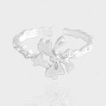Lady Irregular Butterfly Bow-knot 925 Sterling Silver Adjustable Ring