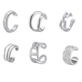Geometric Design 925 Sterling Silver U-Shaped Ear Clip Earrings for Women Fashion Modern Style No Piercing Required Elegant and Versatile Jewelry