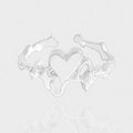 Modern Irregular Heart Star 925 Sterling Silver Adjustable Ring