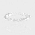 Holiday Flowers Garland 925 Sterling Silver Adjustable Ring