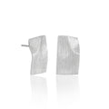 Fashion Geometry Irregular Rectangle Paper 925 Sterling Silver Stud Earrings