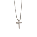 Elegant Cross Pendant Box Chain S925 Silver Necklace