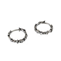 Vintage Twisted Rope Design 925 Sterling Silver Hoop Earrings