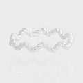 Modern Irregular Twsited Wave 925 Sterling Silver Adjustable Ring