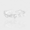 Graduation Irregular Lake 925 Sterling Silver Adjustable Ring