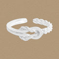 New Irregular Twisted Knot 925 Sterling Silver Adjustable Ring