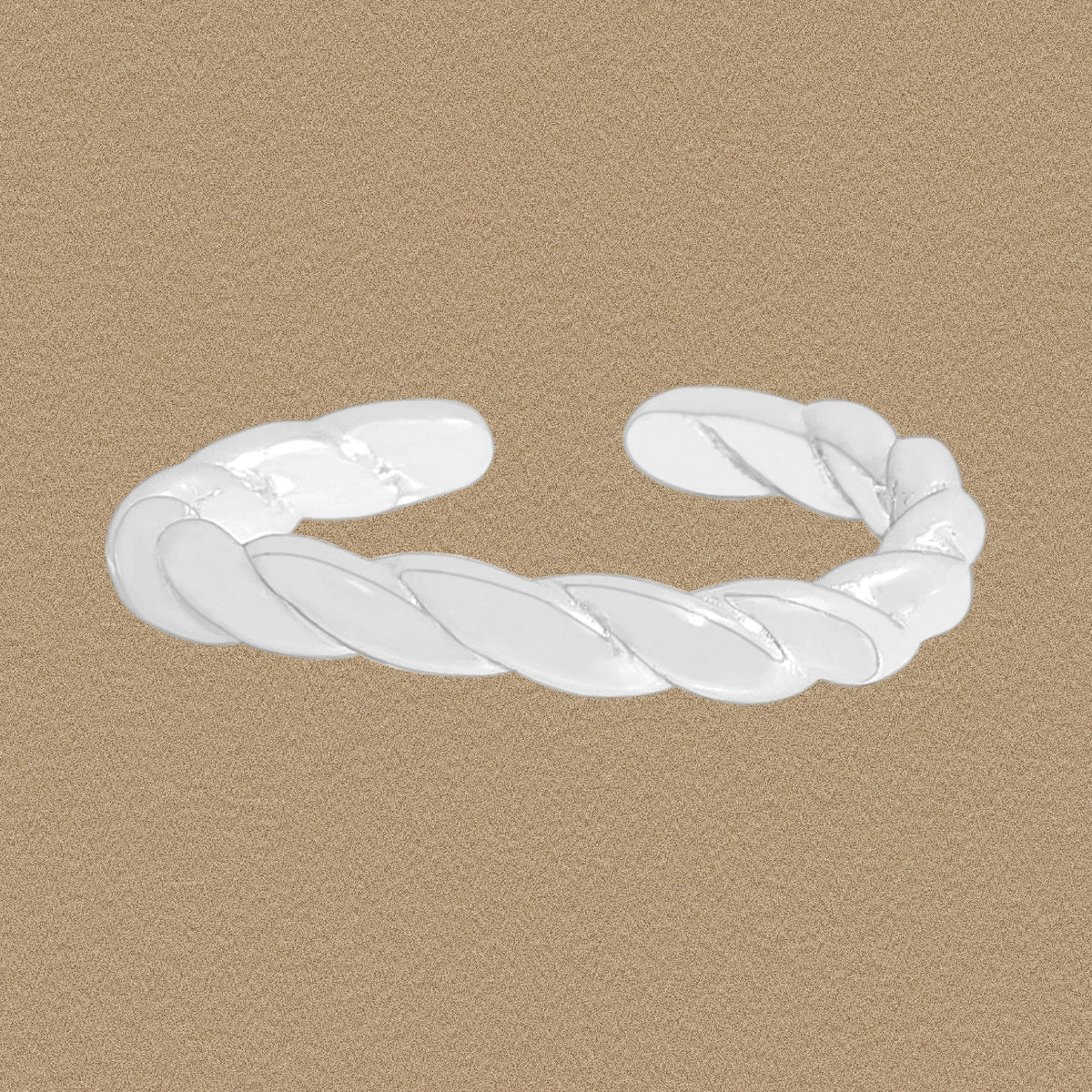 Lady Irregular Twisted 925 Sterling Silver Adjustable Ring