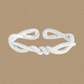 Simple Double Layers Twisted 925 Sterling Silver Adjustable Ring