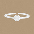 Women Cute Mini Flower 925 Sterling Silver Adjustable Ring