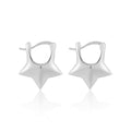 Girl Cute Mini Star 925 Sterling Silver Hoop Earrings