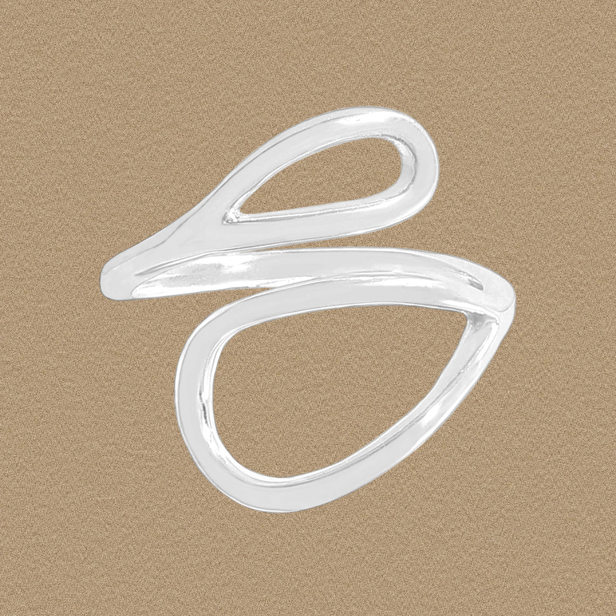 Minimalism Simple Hollow Waterdrop 925 Sterling Silver Adjustable Ring