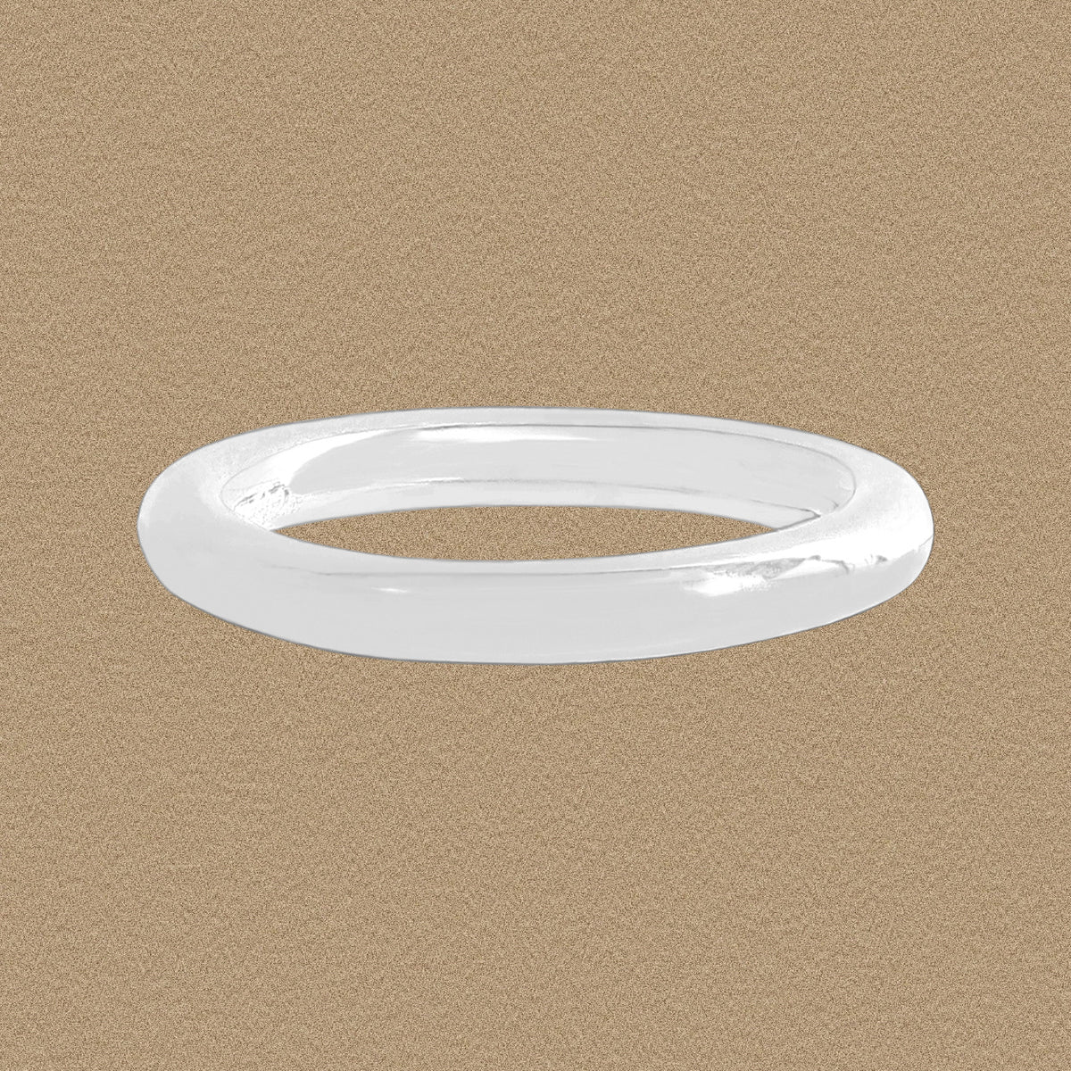 Minimalism Smooth Surface Simple 925 Sterling Silver Stacker Ring