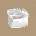 Men's Geometry Irregular Wide 925 Sterling Silver Adjustable Ring