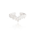 Office Irregular Lava 925 Sterling Silver Adjustable Ring
