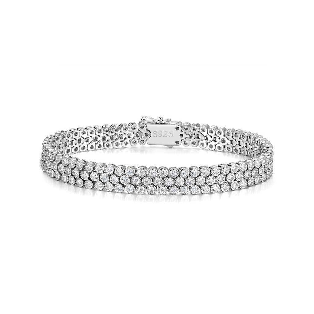Simple, Elegant and Versatile: Moissanite 925 Sterling Silver Bracelet