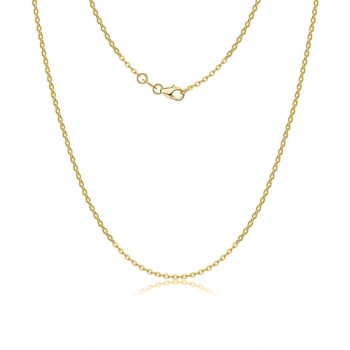 Elegant Women Fashionable Simple Style Geometric Design 925 Sterling Silver Chain Necklace